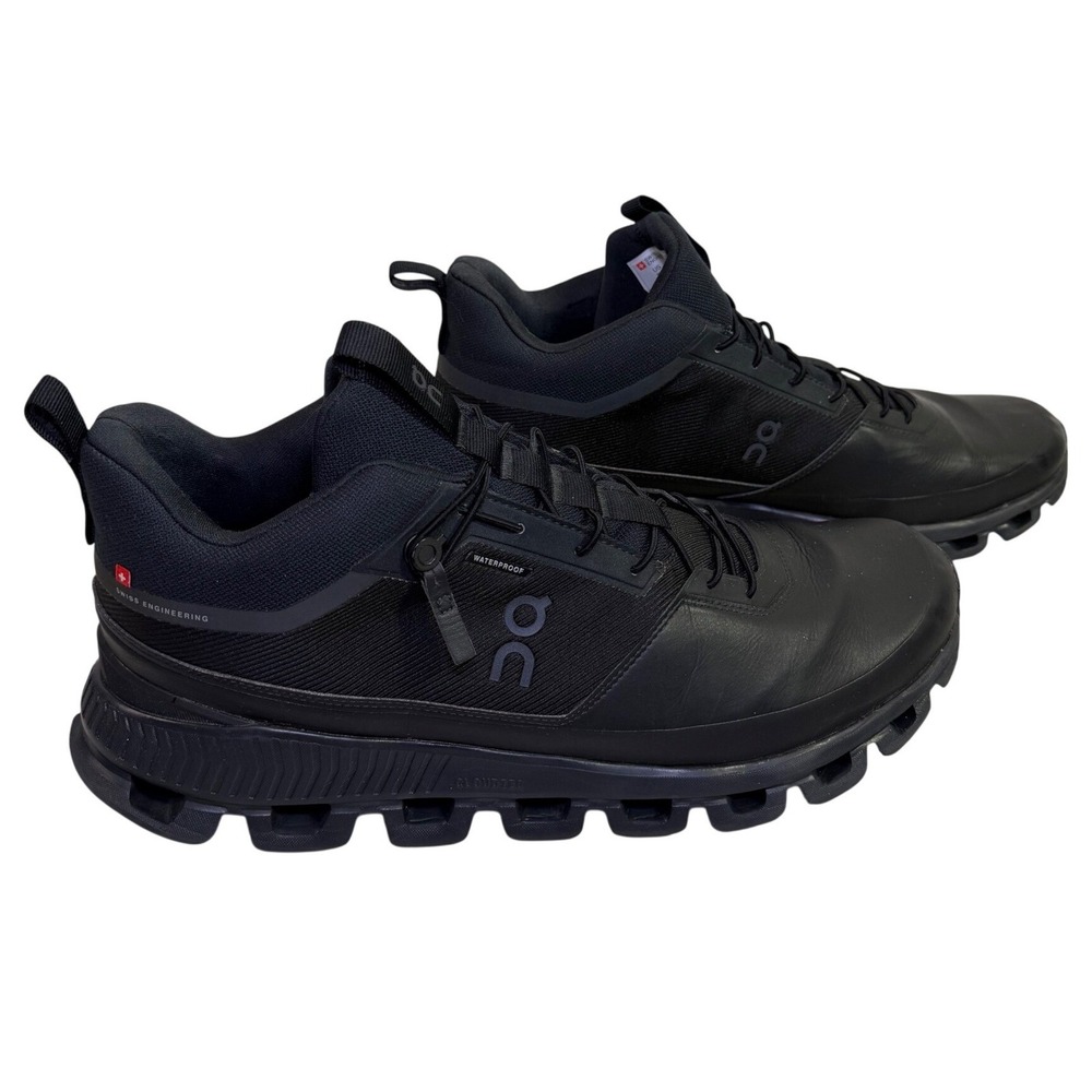 On Cloud Cloudroam Waterproof Mens 14 Black Hiking Running Sneaker Boots Black - Picture 3 of 16